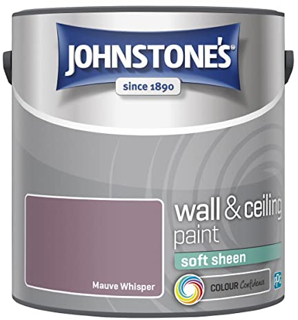 Johnstone's - Wall & Ceiling Paint - Mauwe Whisper - Soft Sheen Finish - Emulsion Paint - Fantastic Coverage - Easy to Apply - Dry in 1-2 Hours - 12m2 Coverage per Litre - 2.5L