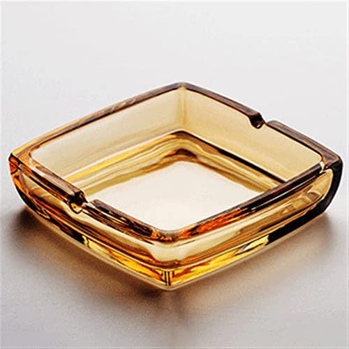 Cenicero Cenicero de cristal for el hogar, mesa de salón, comedor, Cenicero grande Phnom Penh cuadrado de cristal Cenicero de Viento(Color:003)