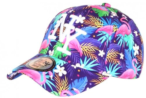 Hip Hop Honour Berretto da bambino fenicotteri rosa viola NY Baseball da 7 a 11 anni, taglia unica, viola