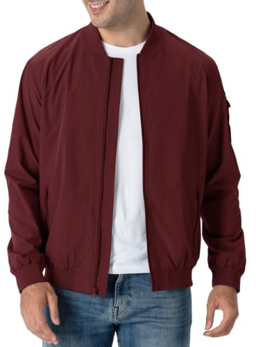 Rdruko Veste bomber pour homme, veste demi-saison, veste d'aviateur légère, pour l'automne, les loisirs, l'extérieur