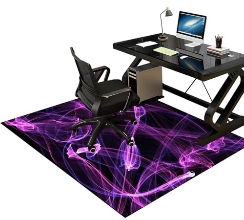 Tkuhknag Tappeto per Sedia Gaming - Office Tappeto Salvapavimento Protezione Parquet e Pavimenti Duri 60 x 90 cm - Tappeto Sedia Ufficio - Tappetino Protettivo Resistente per Pavimenti Duri