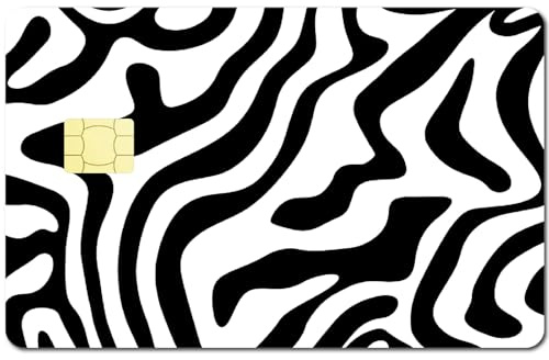 CREATCABIN 4 st kreditkort skinn betalkort klistermärke zebraränder personlig kortdekor vattentät avtagbar bankkort skyddande RFId blockerande klistermärke för kreditkortshållare 8,3 x 5,3 cm