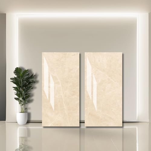 Fliesen hell Steinoptik Rebel Beige Glanz poliert 60×120 cm