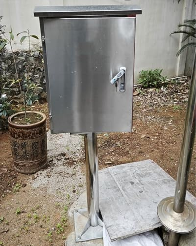 Wallbox Support de Borne de Recharge Électrique en Métal pour Tesla, Socle de Borne de Recharge Électrique Domestique avec Verrou Et Support, Colonne de Borne de Recharge(Style-C,H-60cm/23.6in)