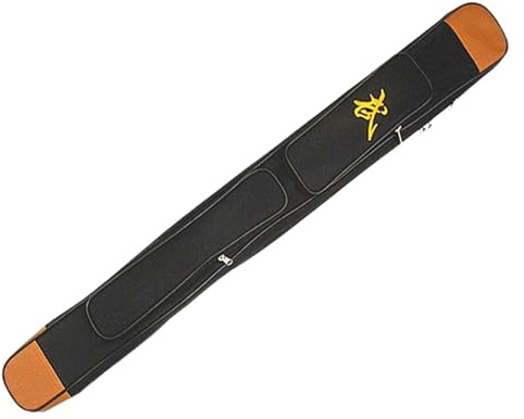 CHAKEUZND Borsa per Scherma, Borsa for Spada Tai Chi a Doppio Strato, Tasche Multiple, Tracolla Regolabile, Multicolore, 100-120 cm(Elegant Black is 120cm Long)