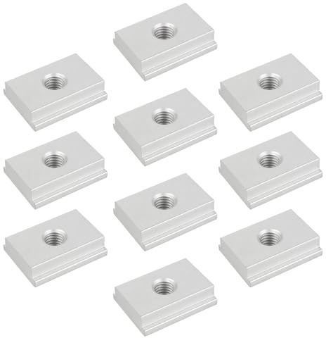 Dado a scanalatura a T M8, 10 dadi scorrevoli a T Dadi scanalati serie 30 in lega di alluminio per utensili per la lavorazione del legno M8