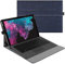 FINTIE Hülle für Microsoft Surface Pro 7+/ 7/6/ 5/4/ 3 Tablet 12.3 Zoll - Multi-Sichtwinkel Hochwertige Tasche Schutzhülle aus Kunstleder, Type Cover kompatibel, Marineblau-Stoff