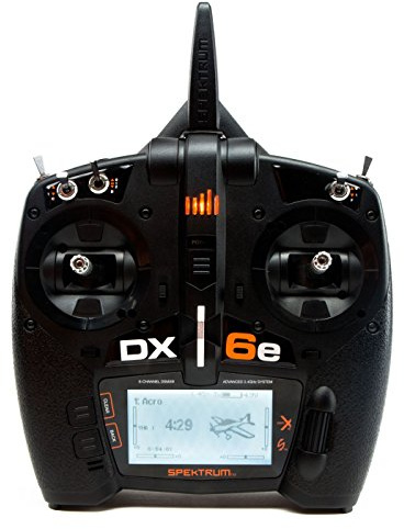 Spektrum DX6e 6-Channel DSMX 2.4GHz RC Radio Transmitter Only (No Receiver) with 250 Model Memory | Telemetry | Wireless Trainer Link, SPMR6655 , Black