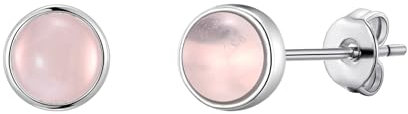 Philip Jones Rose Quartz Stud Earrings