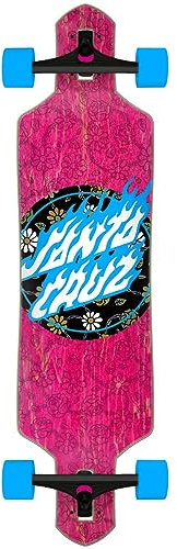SANTA CRUZ Floral Flame Dot Drop Thru vorgefertigtes Longboard komplett