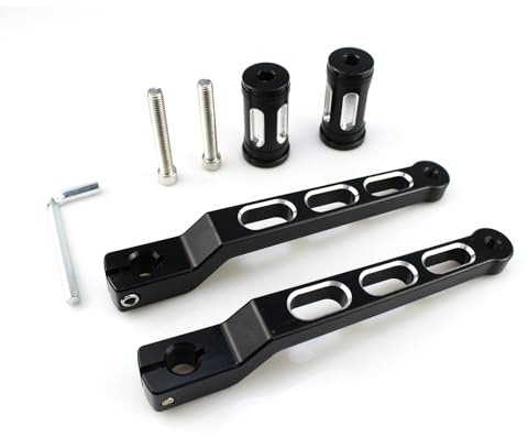 FORLETOR Motorcycle Heel Toe Gear Shift Lever + Shift Peg Replacement for Harley FL Softail, for Touring Electra Glide Road King Road Glide FLHX Street Glide Tri Glide Trikes Shifter Levers(Black)
