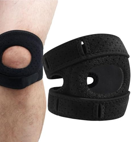 Genouillère stabilisatrice rotulienne,Genouillère stabilisatrice rotulienne,Sangle de maintien du genou rotulien - Genouillère stabilisatrice Stable antidérapante réglable pour la cou e à