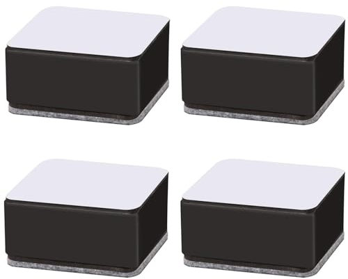 Zhixifan 4 Stück Kohlenstoffstahl Tischerhöhung, Selbstklebende Möbelerhöhung, Durchmesser Möbelerhöher, für Sofa, Couchtisch, Schrank, Bett, Schreibtisch—3cm Hoch
