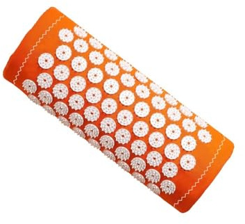 ShaktiMat [L'original] Coussin Acupression – Coton Biologique - Fabrication éthique – Soulage migraines & douleurs dans le Cou - Améliore circulation sanguine & Sommeil - Anti-Stress - Orange