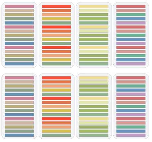 LXUEJIE Lot de 2400 bandes adhésives pastel longues transparentes pour texte