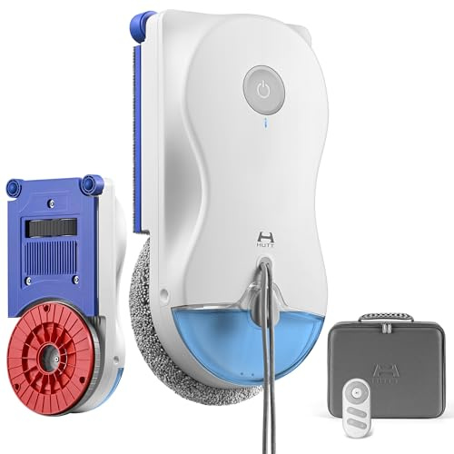 HUTT 10 / R10 Robot Lavavetri Finestre, Sistema di Pulizia Ibrido Umido/Secco con Pulizia Umida Rotante e Asciugatura Azionata, 7000 Pa, Doppio Spray HydroJet, Navigazione 7.0