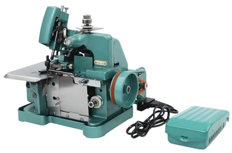 TaNeHaKi Machine à coudre Overlock avec interrupteur à pied domestique 150 W | 3000 points/min, largeur de 2,5 à 3,5 mm, pour coton, laine synthétique, couture domestique