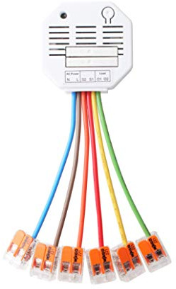 Lupus Electronics 12128 Rollladenrelais V2 zur Automation (manuell, Zeit-oder Temp. gesteuert) Ihrer Beschattungen über die XT-Smarthome Alarmanlagen (Nicht XT1), 230V, Mehrfarbig
