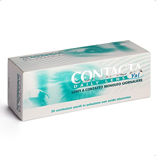Contacta, Daily Lens Yal 30, Lenti a Contatto Giornaliere per Miopia, Lenti a Contatto con Acido Ialuronico Sicure e Facili da Applicare, Diottrie -1,25, Confezione da 30 Lenti Monouso
