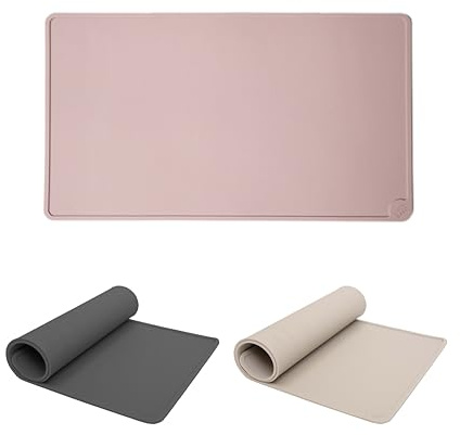 LucyBalu® Square Tapis de gamelle rectangulaire en Silicone I Rose