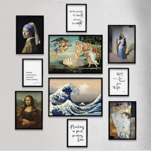 Giallobus - Set 10 Poster da Parete - Raccolta I Grandi artisti 1 - Carta Patinata - | 2 x A3 42x30cm | 4 x A4 30x21cm | 4 x A5 21x15cm | - Senza CORNICI - Stampe Moderne Soggiorno