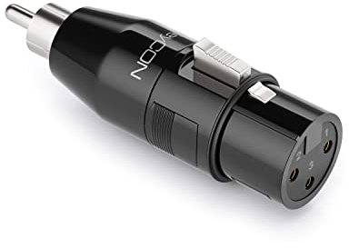 deleyCON Audio Adapter XLR auf Cinch RCA - Buchse auf Cinch RCA Stecker für 3-Pin XLR Kabel Mikrofon Lautsprecher Mischpult Musikinstrument Tonstudio