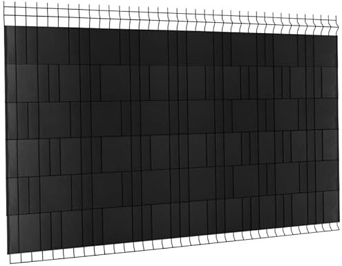 IDMarket - Kit de lamelles occultantes PVC souples noires horizontales 35 M