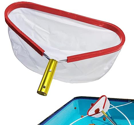 KinMokusei Pool Kescher,Teichkescher Feinmaschig Algen-Poolreinigung Bodenkescher Mit Aluminiumrahmen,Schwimmbad Skimmer Netz,Kescher Teich für Pool Reinigung