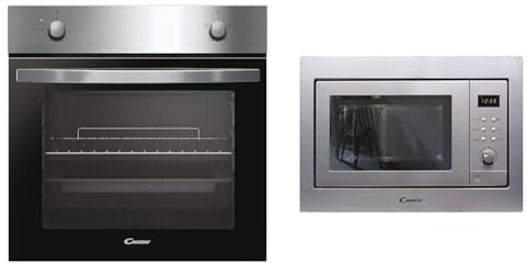 Candy Idea FIDCP X200, Horno Estático, 70L, 2400W, 1 Bandeja y 1 Rejilla, Ventilación Radial & Microondas Integrable con Grill, 20L, 1250W, 8 Funciones, Digital, 8 Programa