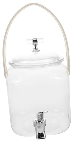 Gatuida Garrafa Con Grifo Para Nevera Dispensador De Agua y Bebidas Capacidad Plástico Transparente Diseño Compacto Fácil De Usar