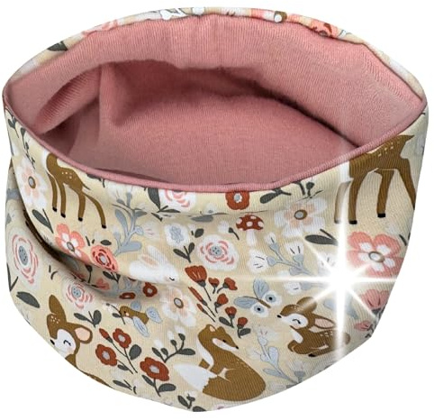 HECKBO 360° Reflektor Kinder Loop Schal - Jersey Stoff innen für Übergangszeit - Waldtiere