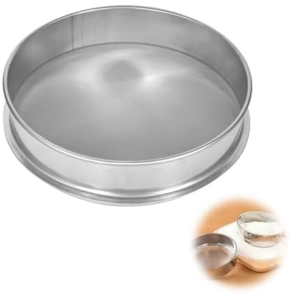 EnixwH 20 CM 150 Mesh Setaccio Farina Passino Acciaio Inox Setaccio da Cucina Strainer Riutilizzabile per Zucchero Scolare Colino Riso Cereali Frutta Verdura Pasta Farina Spezie Verdure