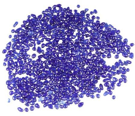TOYANDONA Gravier de Verre Décoratif Bleu 500g en Verre pour Aquarium | Gravier de Verre, Léger et Sûr, pour Fabrication Manuelle, en Boutique, Loisirs Créatifs