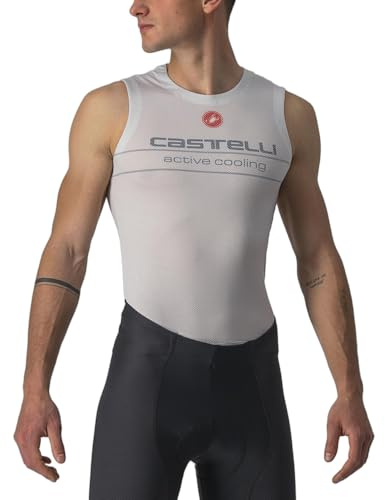 CASTELLI Active Cooling Sleeveless - Maglia Intima Tecnica Senza Maniche, Traspirante e Termoregolante per Ciclismo e Sport Estivi