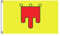Stormflag Drapeau Auvergne France 90x150cm Drapeau auvergnat Comté d'Auvergne 3x5ft Polyester 90g avec œillets et Double couture