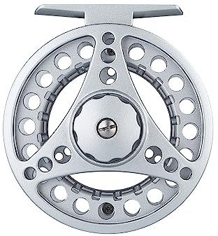 Aluminum Alloy Fly Fishing Reel, Fly Reels for Left & Right Hand River Lake Sea Stillwater Fishing - size # 7/8, 5/6, 3/4 (Black/Silver)
