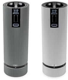 PEUGEOT - Line u'Select 15 cm Rechargeable Electric Pepper and Salt Mill - 6 Predefined Settings - Powdered Salt Innovation, Zirlion Mechanism - Aluminium and Carbon Finish