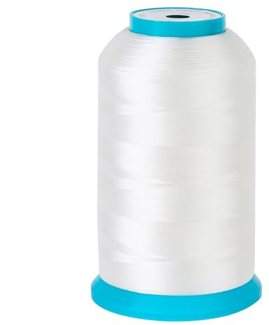 New brothread Blanc 5000M (5500Y) Polyester Fil Machine à Broder Fil de Canette/Canette de Brodeuse pour Brother/Babylock/Janome/Kenmore/Singer machine à broder et à coudre