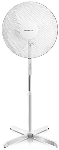 Emerio Stand-Ventilator,40cm,3 Geschw.,3 Blätter,125cm, Weiß