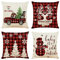 NIULAA Weihnachten Deko Kissenbezug 50x50 4er Set Hirsch Kissenbezüge Wohnzimmer Dekokissen Couch Weihnachtsdeko Leinen Kissenhülle Weihnachtskissenbezug Sofa Kissen Outdoor Couchkissen