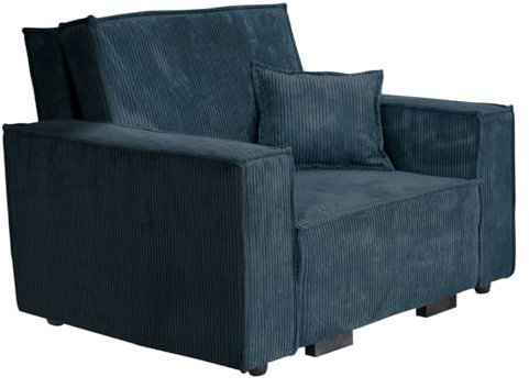 Mirjan24 Sofa Viva Star Cord I mit Schlaffunktion, einsitzer Polstersofa mit Bettkasten, Schlafsofa, Bettsofa inkl. Kissen, Wohnlandschaft, Farbauswahl (Poso 05)