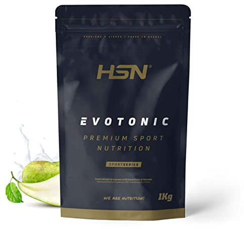 HSN Evotonic Bebida Isotónica en Polvo con Sabor | Pera 1Kg | Cluster Dextrin™ + Palatinose™ + PeptoPro® + BCAAs | No Incluye Dosificador | No-GMO, Vegetariano, Sin Gluten