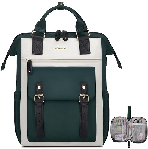 LOVEVOOK Zaino Donna porta PC 15.6 pollici, Impermeabile Zaino Computer Donna con Borsa per Cavo Dati, Elegante Zaini Università Multifunzione da Viaggio Lavoro Scuola Affari Ufficio