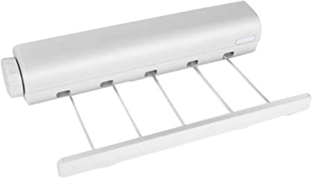 18 Meter Washing Line Reel, 5-Lines Laundry Drying Rope, Wall Mounted, Retractable, Heavy Duty Extendable, Adjustable Clothes Airer, Outdoor or Indoor Use