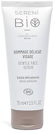SéréniBio Gommage Délicat Centella Asiatica - Soin Visage Professionnel Certifié Bio Végan et Équitable - Exfolie Délicatement - Gommage Hydratant Visage Peaux Ultra Sensibles - 75ml