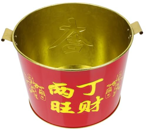 ANDRESLAD Stainless Steel Basin Chinese paper Incinerator Traditional Style for Home Worship Garden Incinerator Bin