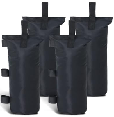 Juego de 4 pesos para carpa, bolsas de arena Oxford 800D, bolsas de arena, bolsas de peso, rellenables, reutilizables, para carpa, carpa, carpa plegable