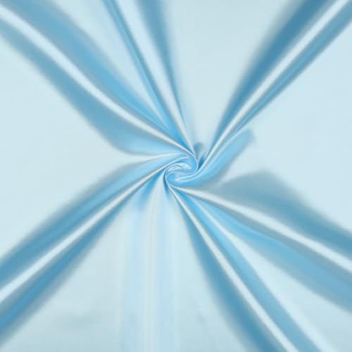 VmG-Store Tela de satén, 2 m x 146 cm, tela de raso no se vende por metros, poliéster sedoso para coser, tela decorativa brillante para ropa, cortinas, disfraces, vestidos de mujer, falda (014 azul