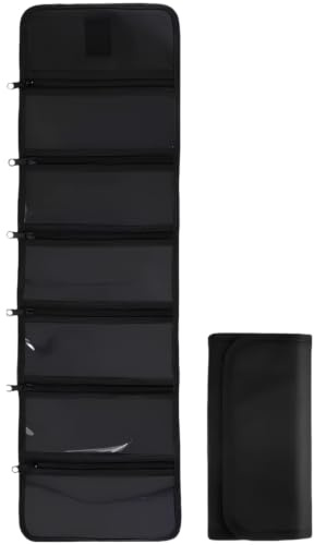 Tressify 2-pack pengarorganiserare för kontanter, RFID-blockerande pengarförvaringsväska med 6 fickor med dragkedja, 6 vikningar bärbar budgetorganiserare för resvalutor och sedlar, unisex-plånbok för