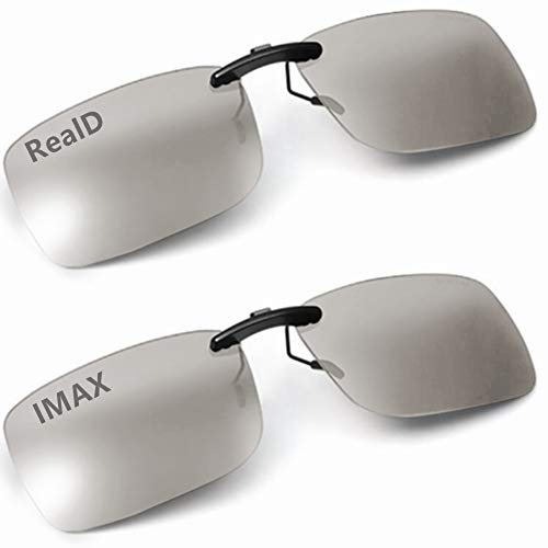 AoHeng La Meilleure Solution, Ultra Claire, Super Brillante Clip 3D Cinema clips¨¦ sur Les Lunettes(RealD&IMAX) 2 Paires
